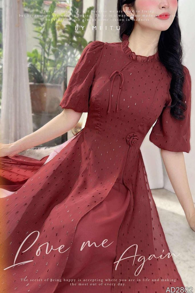 Áo Dài 4 Tà Đàn Bầu AD2802 (Áo lẻ)