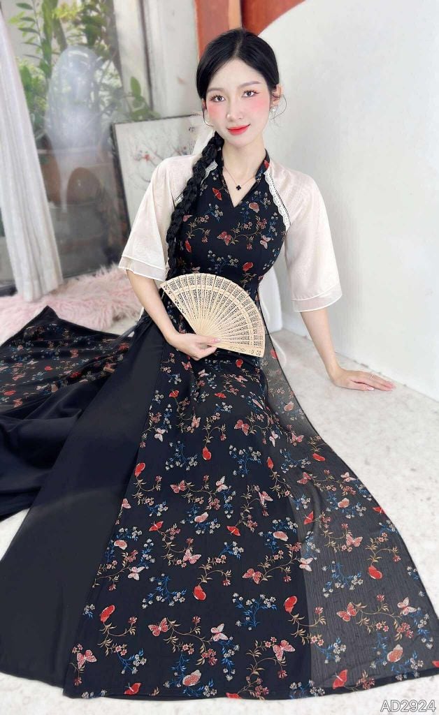 Áo Dài 4T Hoa Dạ Nguyệt AD2924 (áo lẻ)