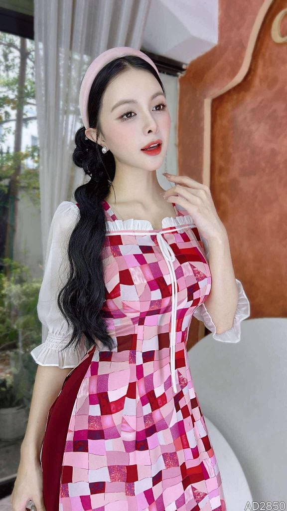 Áo Dài Đình Cổ Tích AD9002.2850 (áo lẻ)