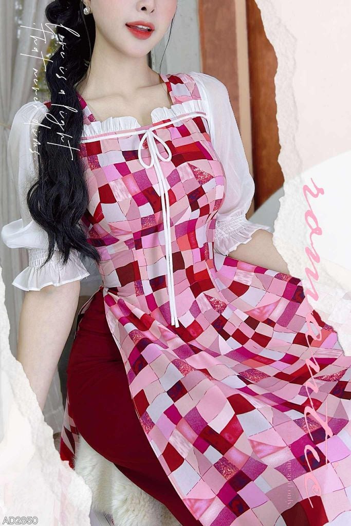 Áo Dài Đình Cổ Tích AD9002.2850 (áo lẻ)