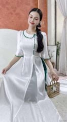 Áo Dài Gấm Cá Gỗ AD2931 (áo lẻ)