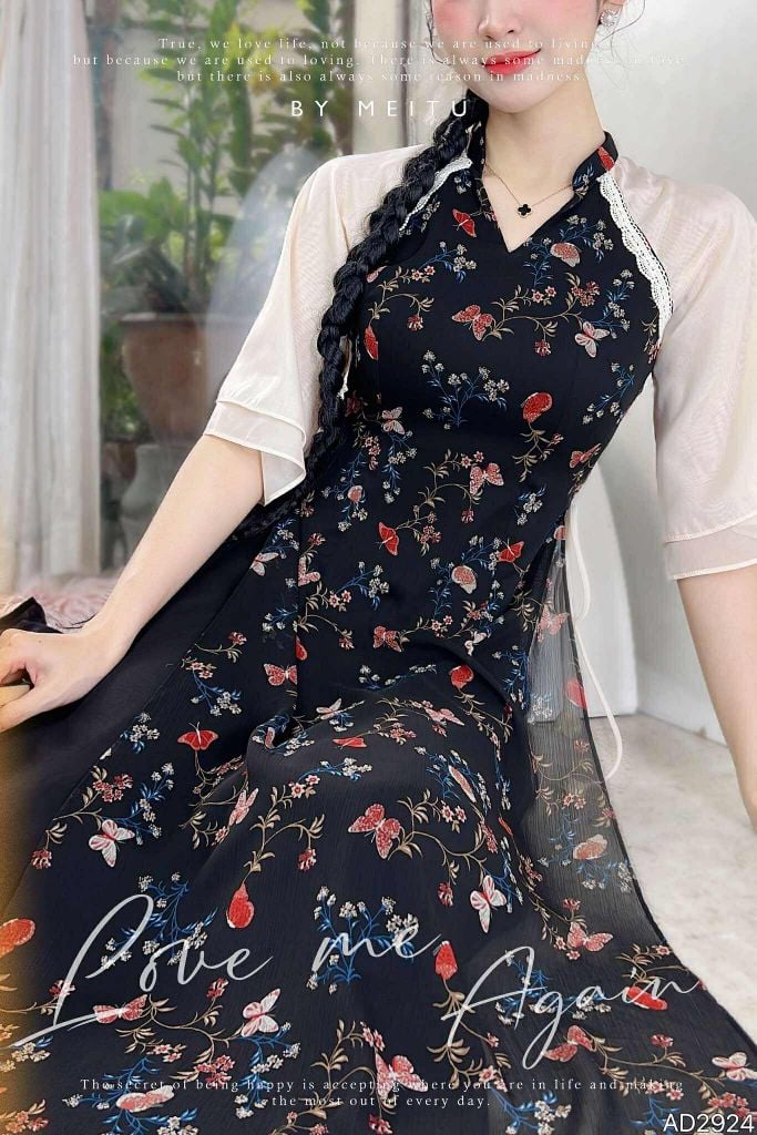 Áo Dài 4T Hoa Dạ Nguyệt AD2924 (áo lẻ)