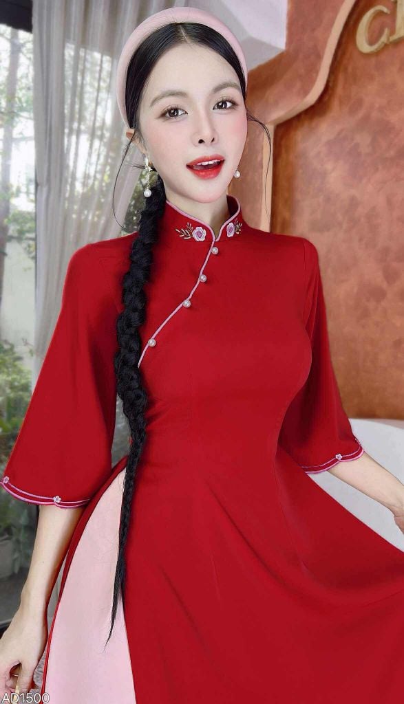 Áo Dài Bông Mai White AD9001.1500 (áo lẻ)