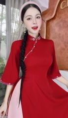 Áo Dài Bông Mai White AD9001.1500 (áo lẻ)