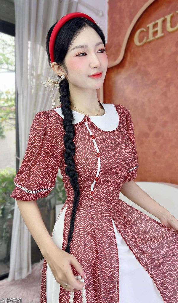 Áo Dài 4T Bi Bánh Gạo AD2921 (áo lẻ)