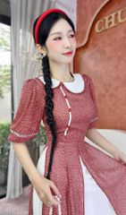 Áo Dài 4T Bi Bánh Gạo AD2921 (áo lẻ)