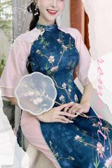 Áo Dài Đường Qua Núi AD9002.2927 (áo lẻ)