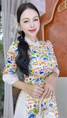 Áo Dài Vòng Nguyệt Quế AD2837 (áo lẻ)