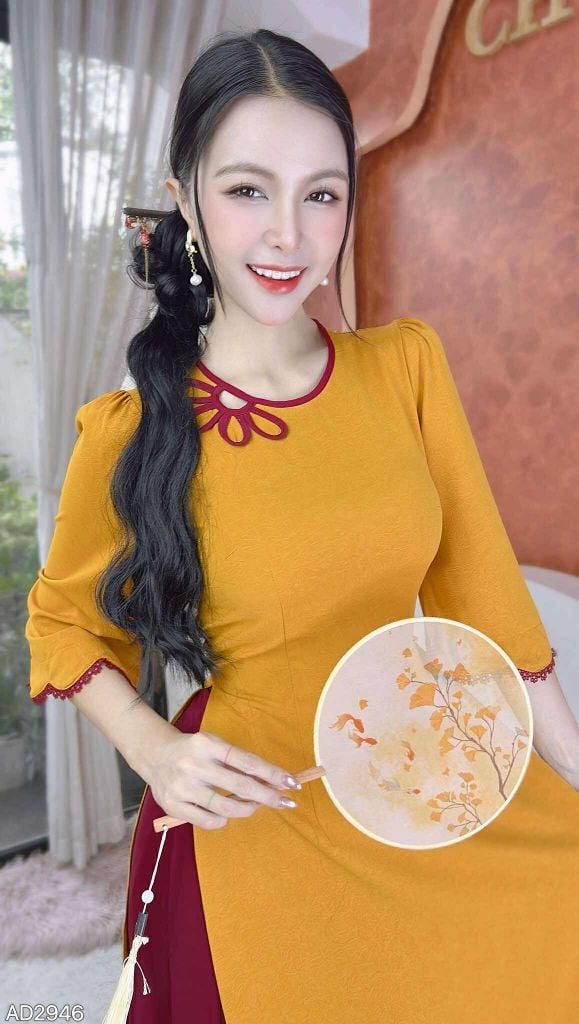 Áo Dài Mặt Trời Bé Con AD9001.2946 (áo lẻ)