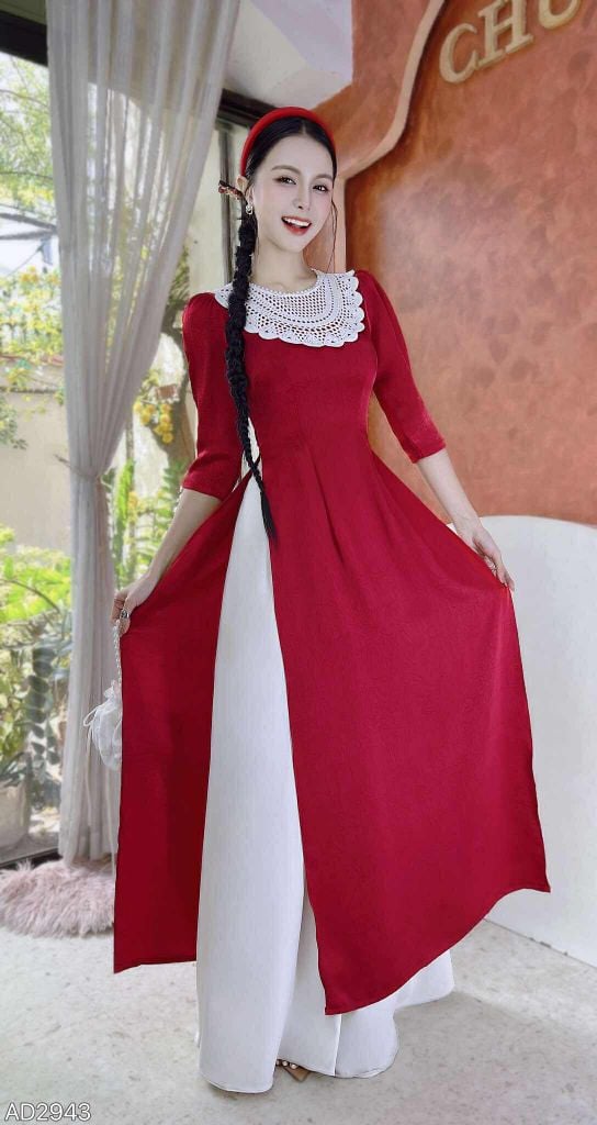 Áo Dài Măng Tây AD2943 (áo lẻ)
