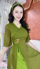 Áo Dài 4 Tà Chiếc Quạt Tiên AD2951 (áo lẻ)