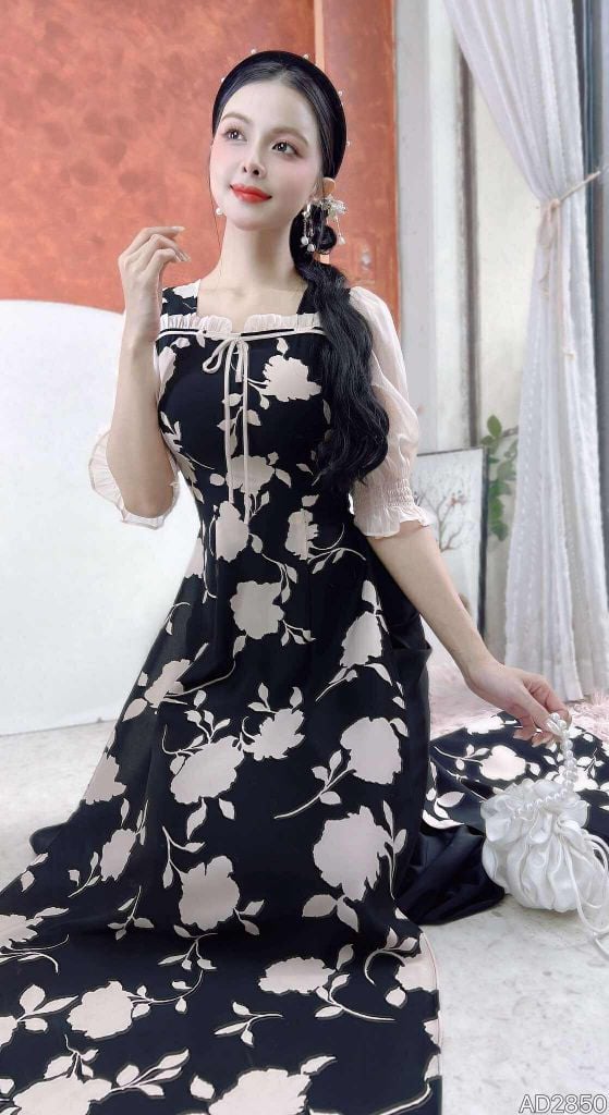 Áo Dài Đình Cổ Tích AD9002.2850 (áo lẻ)