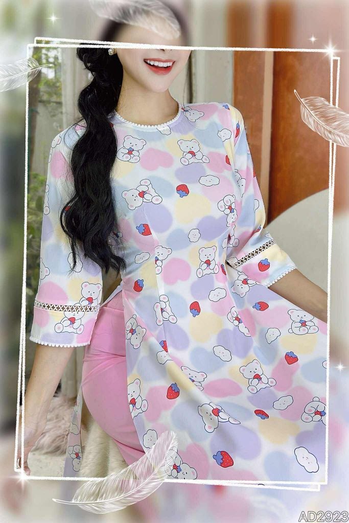 Áo Dài Lụa Bi Tuyết AD2923 (áo lẻ)