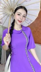 Áo Dài Dây Hoa Sắc Màu AD2957 (Áo lẻ)