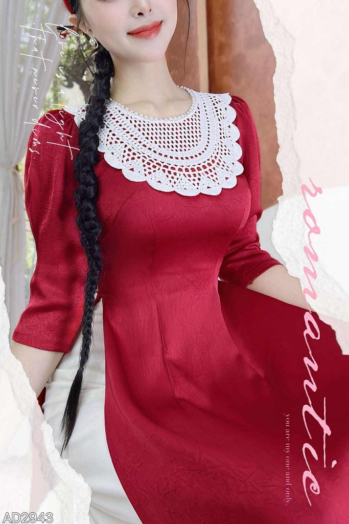 Áo Dài Măng Tây AD2943 (áo lẻ)