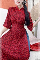 Áo Dài Hoa Sương Rồng AD9002.2902 (áo lẻ)