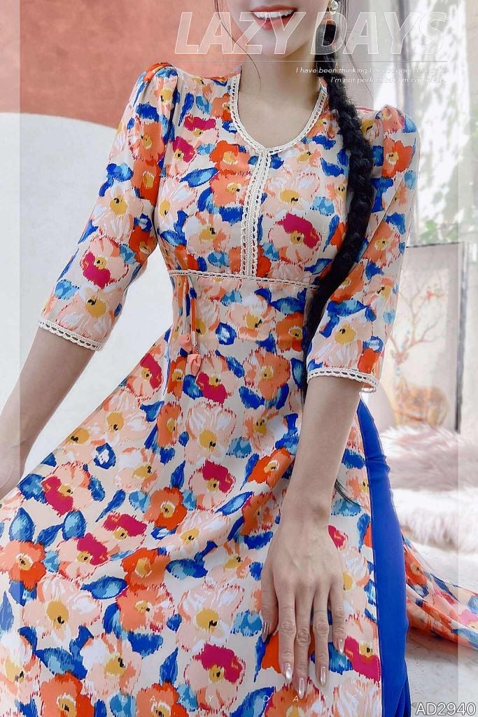 Áo Dài Viền Ren CHIE AD2940 (áo lẻ)