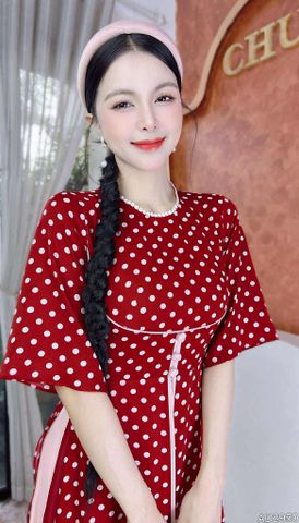 Áo Dài 3T Ly Trà Sữa AD2950 (áo lẻ)