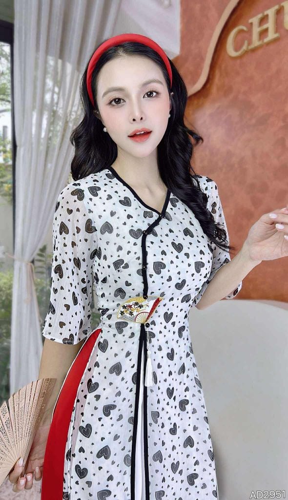 Áo Dài 4 Tà Chiếc Quạt Tiên AD2951 (áo lẻ)