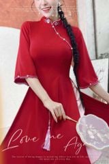 Áo Dài Bông Mai White AD9001.1500 (áo lẻ)