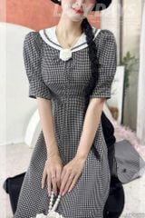 Áo Dài Ô Nhí Hoa Trà+PK AD1520 (áo lẻ)