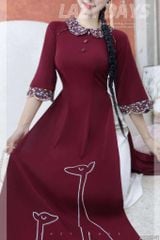 Áo Dài 2 Con Hưu AD2941 (áo lẻ)