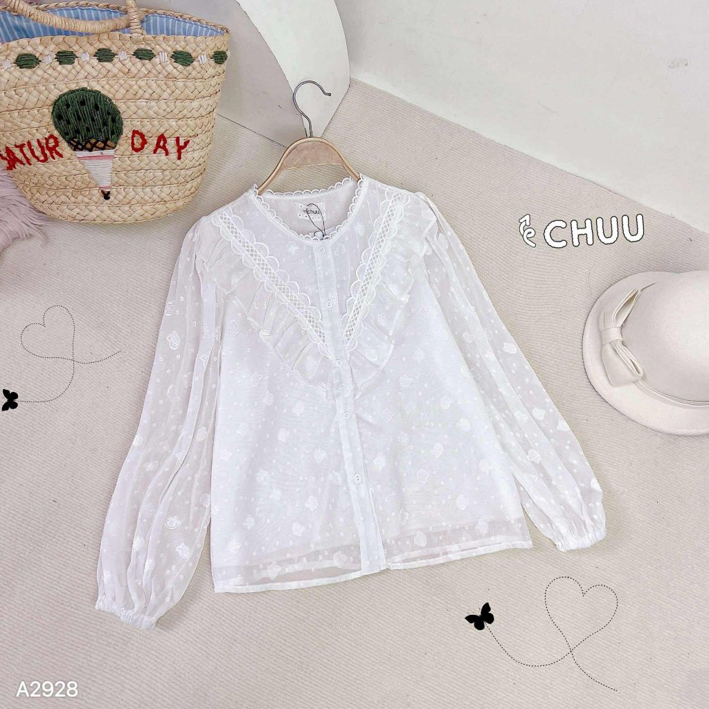 Áo Sơ Mi Ren Cây Cầu AT9001.2928