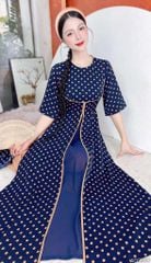 Áo Dài 3 Tà Ly Trà Sữa AD2950 (áo lẻ)