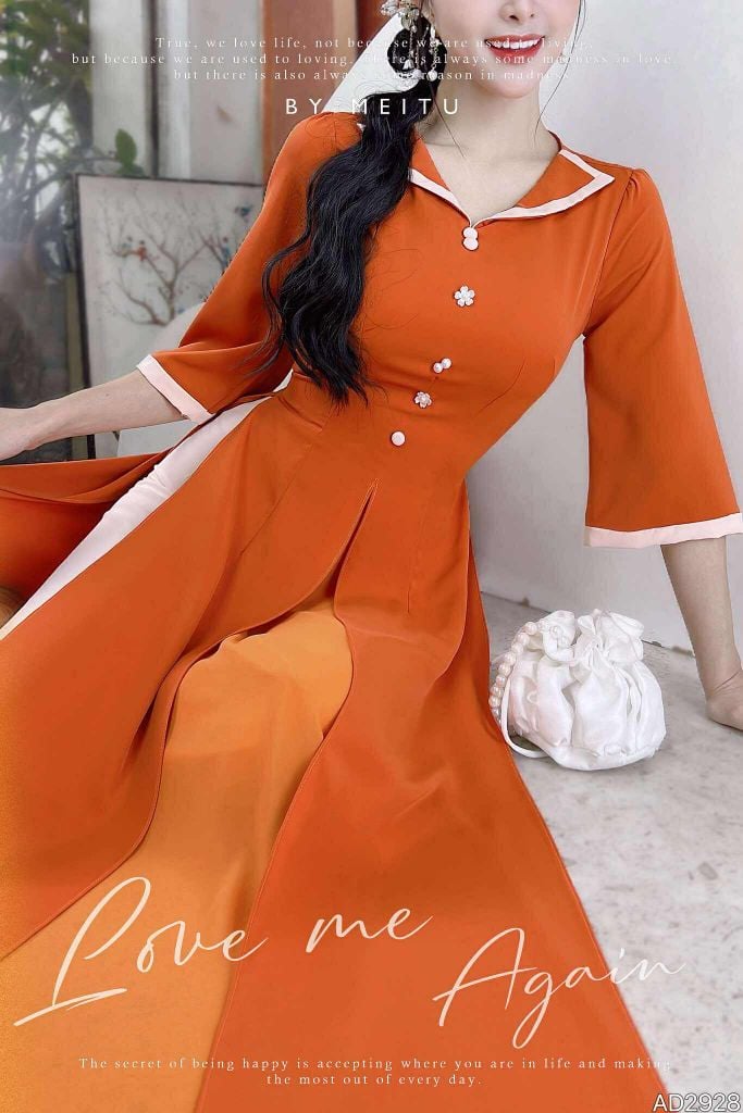 Áo Dài 3T Phấn Bảng AD2928 (áo lẻ)