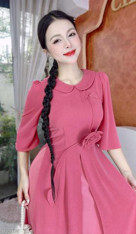 Áo Dài 3T Cành Hoa Nở Tươi+PK AD2954 (áo lẻ)