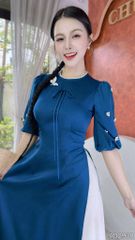 Áo Dài Cánh Hoa Xoay AD9001.2938 (áo lẻ)
