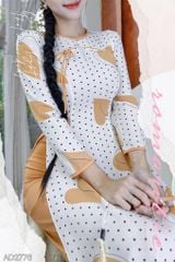 Áo Dài Cổ Tít Bòn Bon AD2776 (áo lẻ)