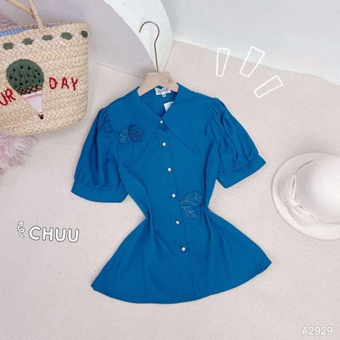 Áo Cổ Nhọn Lá Đa A2929