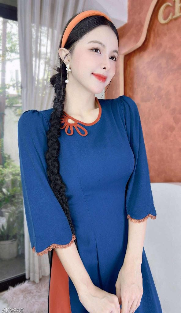 Áo Dài Mặt Trời Bé Con AD9001.2946 (áo lẻ)