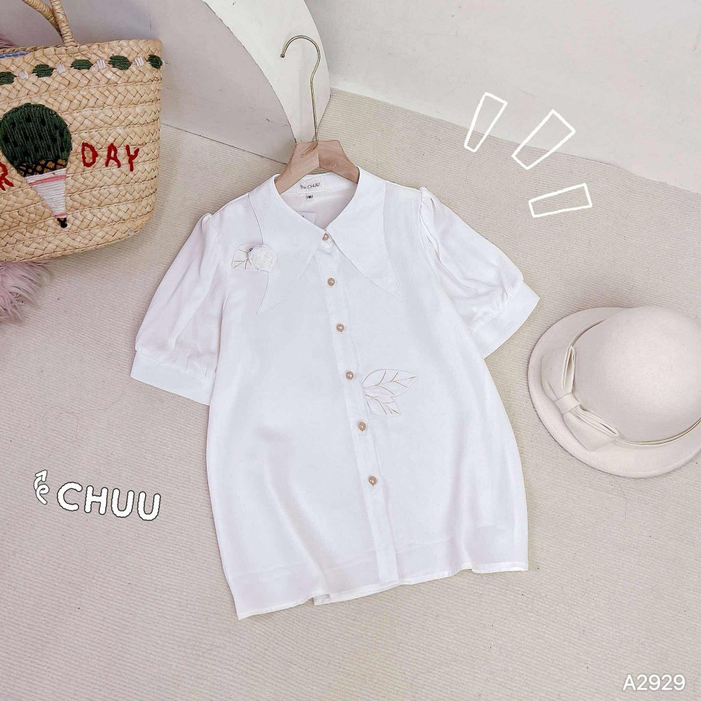 Áo Cổ Nhọn Lá Đa A2929