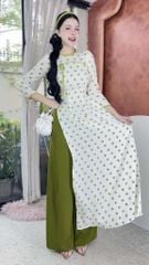 Áo Dài Cổ Tít Bòn Bon AD2776 (áo lẻ)