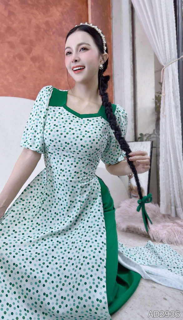 Áo Dài Ngũ Thạch+PK AD2936 (áo lẻ)
