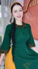 Áo Dài 2 Con Hưu AD2941 (áo lẻ)