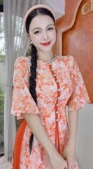 Áo Dài 4 Tà Mộng Cánh Hoa 132cm AD2700 (Áo lẻ)