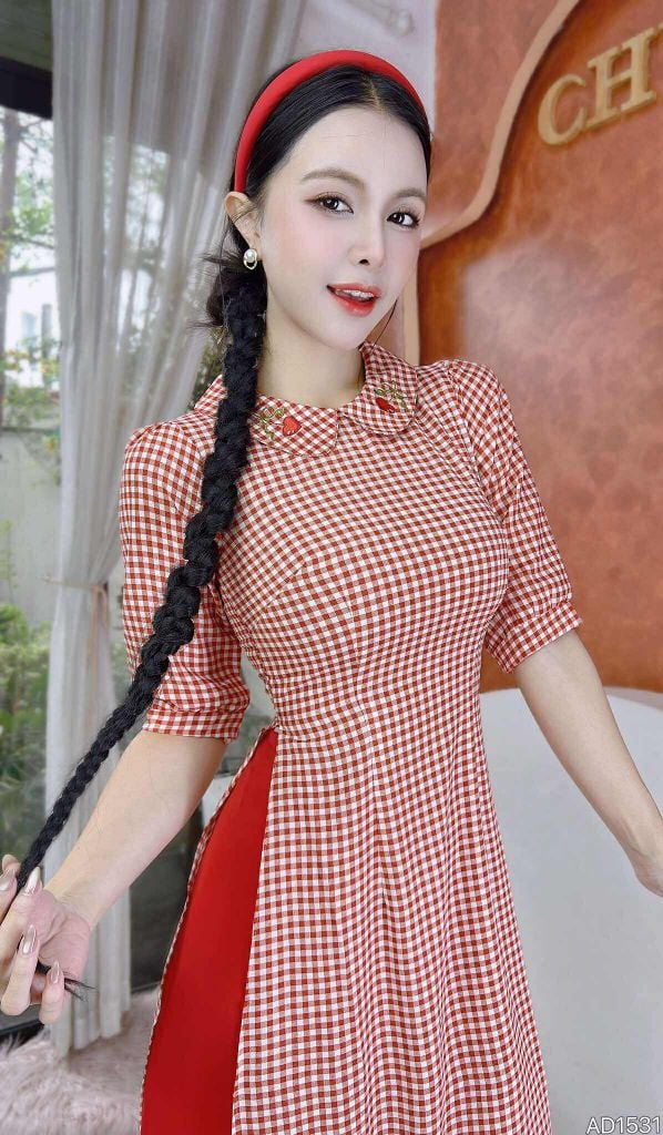 Áo Dài Cây Tình Yêu AD9002.1531 (áo lẻ)