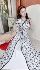 Áo Dài 4 Tà Chiếc Quạt Tiên AD2951 (áo lẻ)