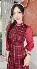 Áo Dài 4 Tà Caro BBR AD9003.2960 (áo lẻ)