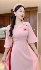 Áo Dài Bông Hoa Cánh Vải AD2971 (áo lẻ)