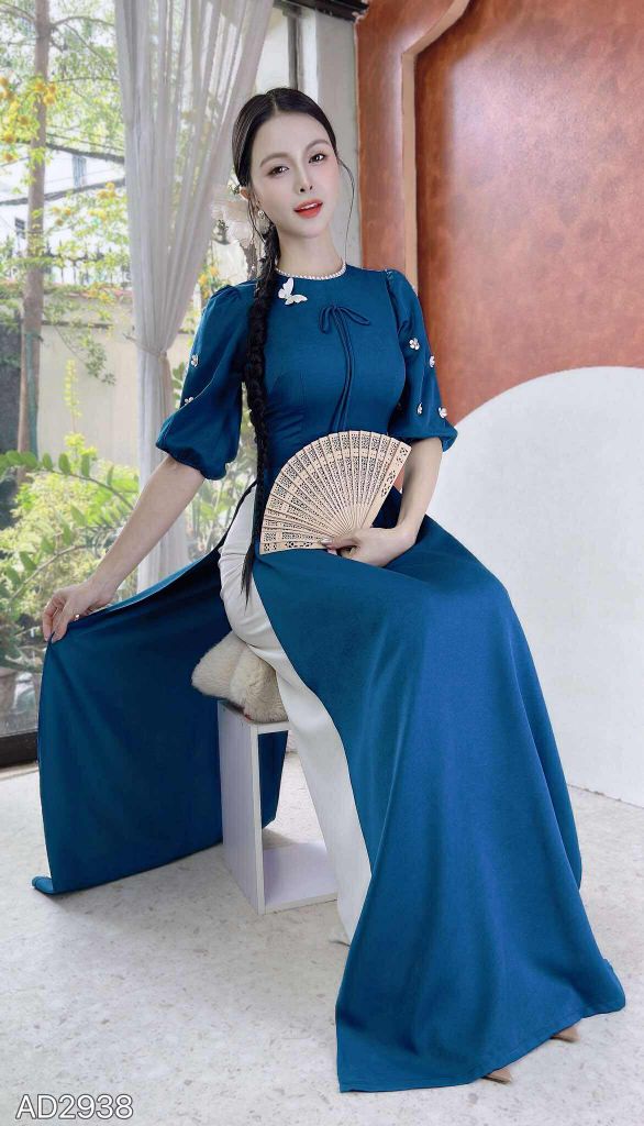 Áo Dài Cánh Hoa Xoay AD9001.2938 (áo lẻ)