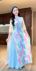 Áo Dài Viền Bí Ánh Hào AD2775 (áo lẻ)