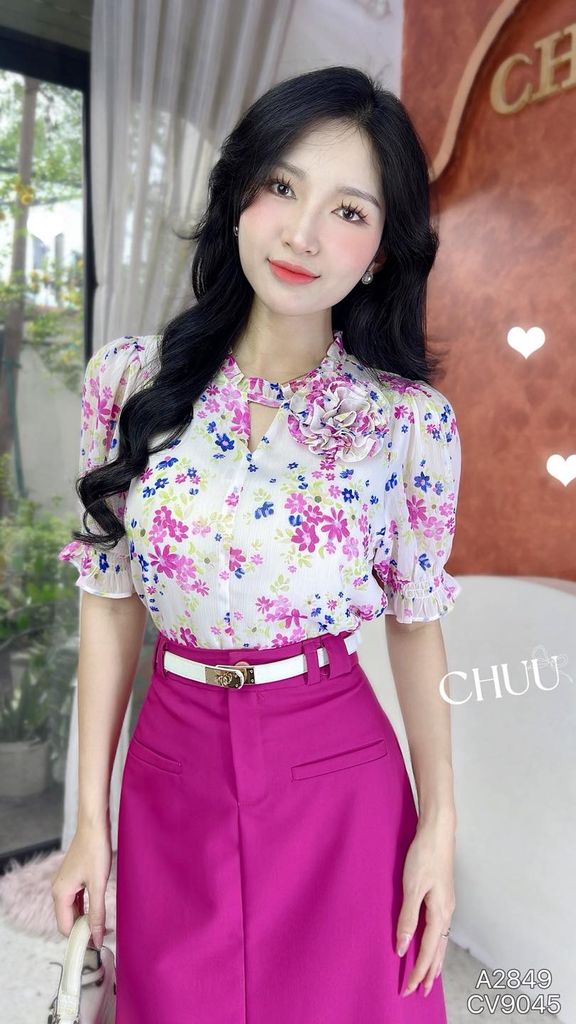 Áo Hoa Giấy Mặt Trăng AT9002.2849