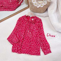 Áo Sơ Mi Nơ Đuôi Hạt Châu A2933