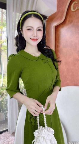 Áo Dài 3T Cành Hoa Nở Tươi+PK AD2954 (áo lẻ)