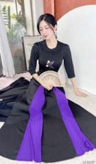 Áo Dài Chùm Hoa Dại AD2967 (áo lẻ)