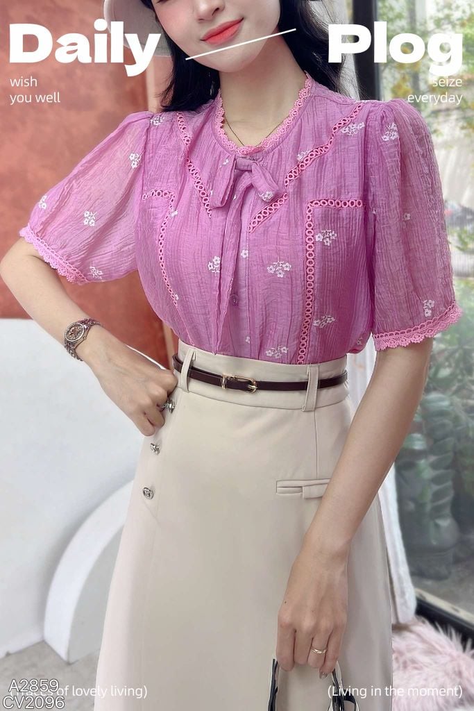 Áo Tơ Hồng Yến Yến (PK) A2859